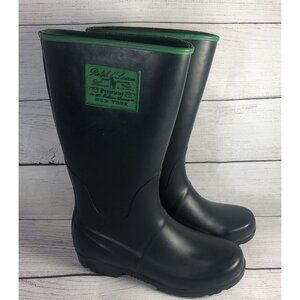 Ralph Lauren Polo Size 2 Navy Blue & Green Rain Boots